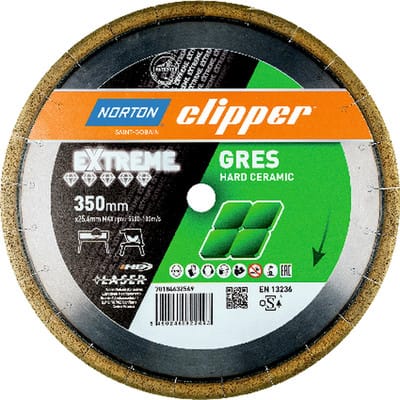 Saint Gobain - Norton Clipper Diamant Trennscheibe extreme gres 350 x 25,4 mm für harte Fliesen
