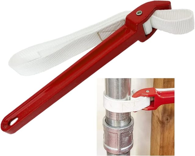 Verstellbarer Bandschlüssel, Universeller Ölfilter-bandschlüssel, 30 Cm, Rutschfester Griff, 85 Cm Armband, Langlebiger Bandschlüssel, Einfach Zu Verwenden Für Ölfilter, Gartenschläuche, Wasserhähne