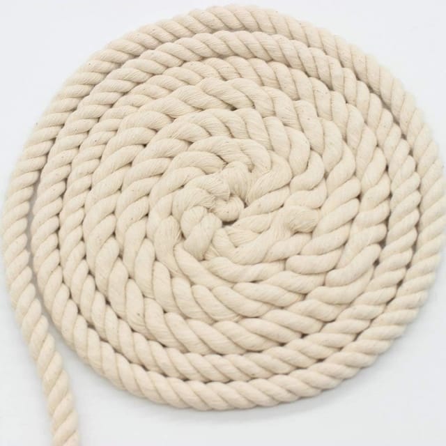 Ersandy - Weiches gedrehtes Seil aus 100 % Baumwolle für Makramee, Stricken, Wandpflanzen, kreative Hobbys – 10 m x 10 mm