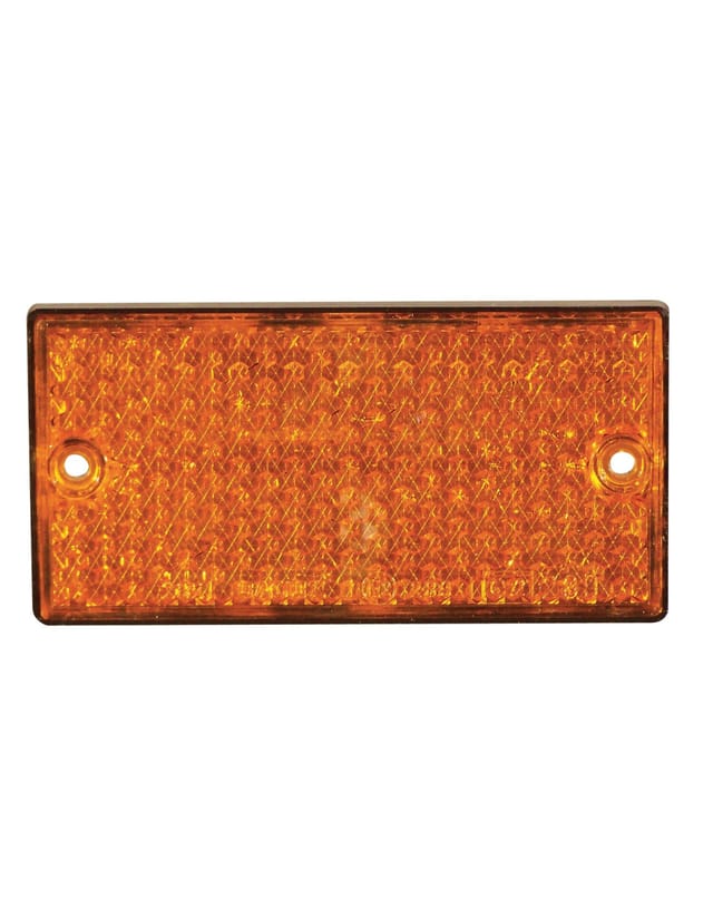 Rechteckiger orangefarbener Reflektor