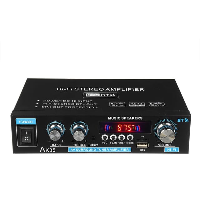90W 110V-220V 85db Bluetooth Digital HiFi Bluetooth FM-Fernbedienung Kartenlesung USB-Funktion Nennausgangsleistung Für Heimauto Geringe Verzerrung