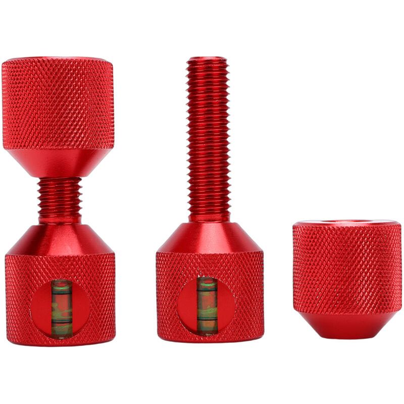 Lot De 2 Goupilles À Deux Trous De 1-1/8 Po En Alliage D'Aluminium, Goupilles D'Alignement À Bride À 2 Trous Avec Niveau Intégré, Finition Anodisée Rouge.