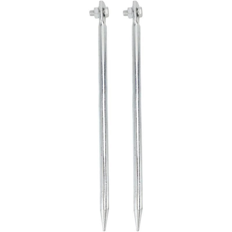 Lot De 2 Piquets De Terre Portables En Fer Plaqué Cuivre Avec Connexion Filetée Pour Clôtures Électriques, Antennes Et Paraboles, 12 X 300 Mm