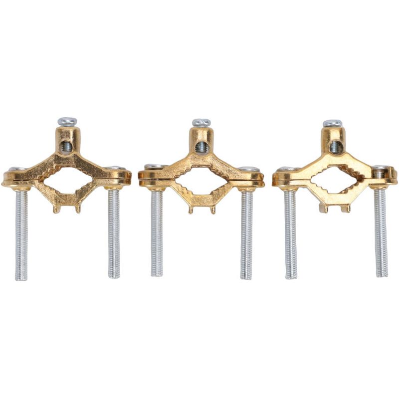 Lot De 3 Colliers De Mise À La Terre Pour Tuyau D'Eau, En Alliage De Cuivre Haute Conductivité, Pour Tuyaux De 1/2 À 1 Pouce Et Tiges De Cuivre