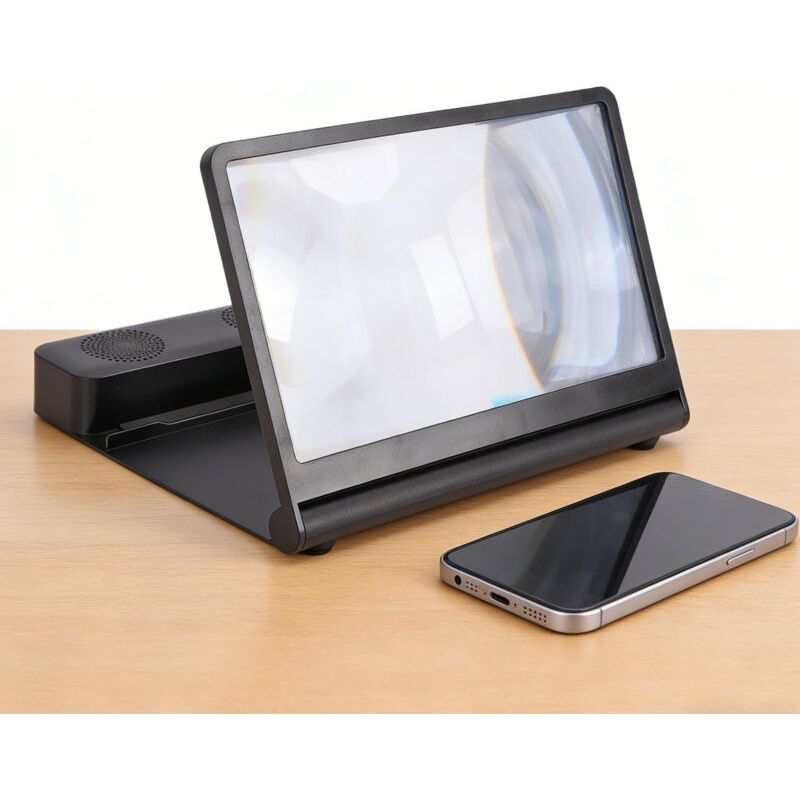 Loupe D'Écran Pour Smartphone Avec Haut-parleur Bluetooth, Projecteur/agrandisseur D'Écran 3d Hd, Support Avec Amplificateur Vidéo Pour Films, Vidéos Et Jeux