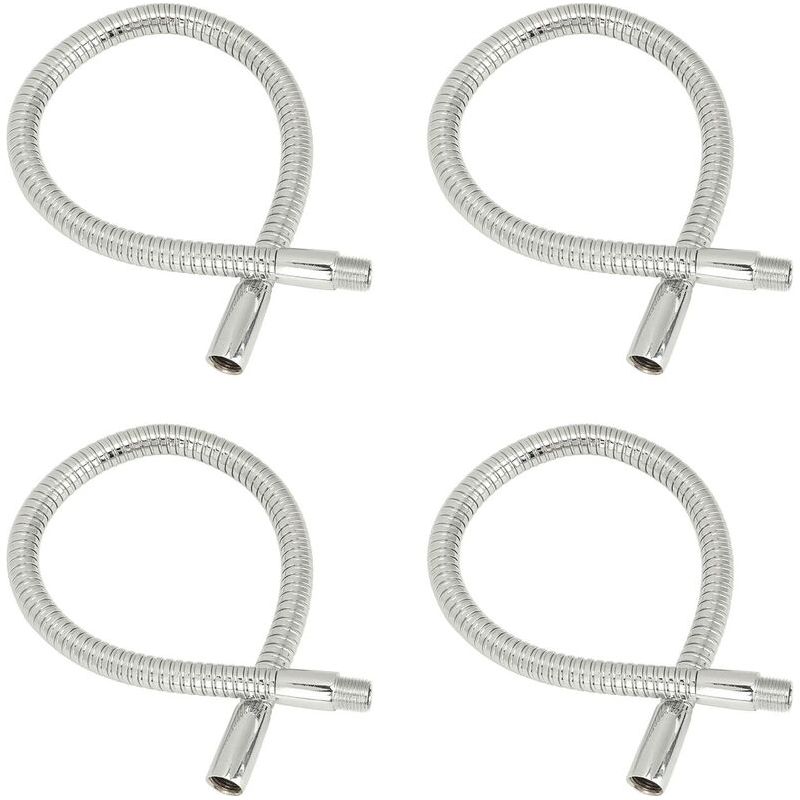 Sjlerst 4 Pcs Lampe À Col De Cygne Led, Lumière De Table, Accessoires De Lampe, Tuyau En Métal Chromé De 35cm