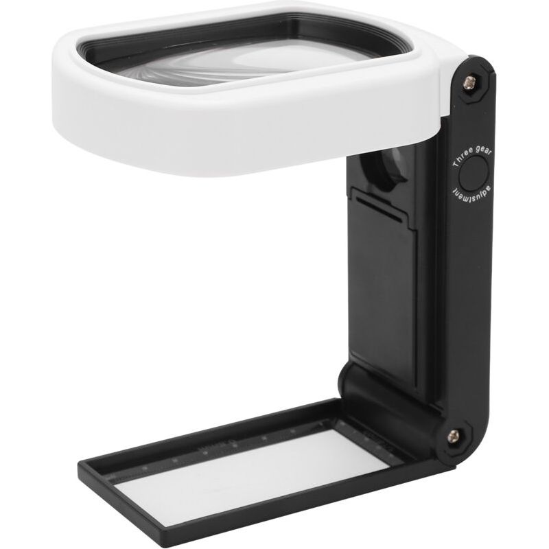 Loupe De Poche Th-7018fx Avec Éclairage Led, Pliable, Grossissement 10x/25x