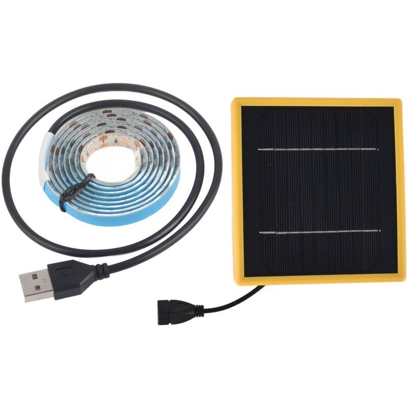Sjlerst La Plante Solaire Élève La Bande Lumineuse De L'Énergie Solaire À Spectre Complet 5w Led À Flux Lumineux Élevé Led Solaire Élève Les Bandes Lumineuses Pour La Plante 1 Mètre / 1.1yd