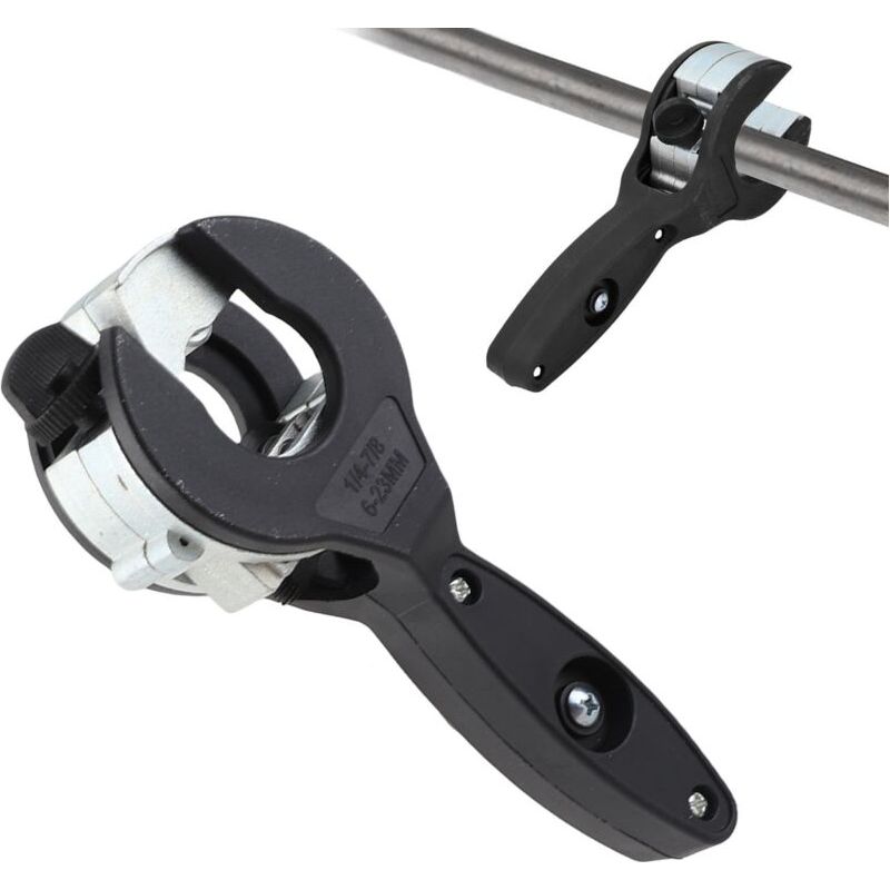 Coupe-tubes À Cliquet 2 En 1 Compact Pour Couper Les Tuyaux En Ppr Et En Plastique De 1/4 Po À 7/8 Po En Cuivre, Pvc Et Métal (noir)