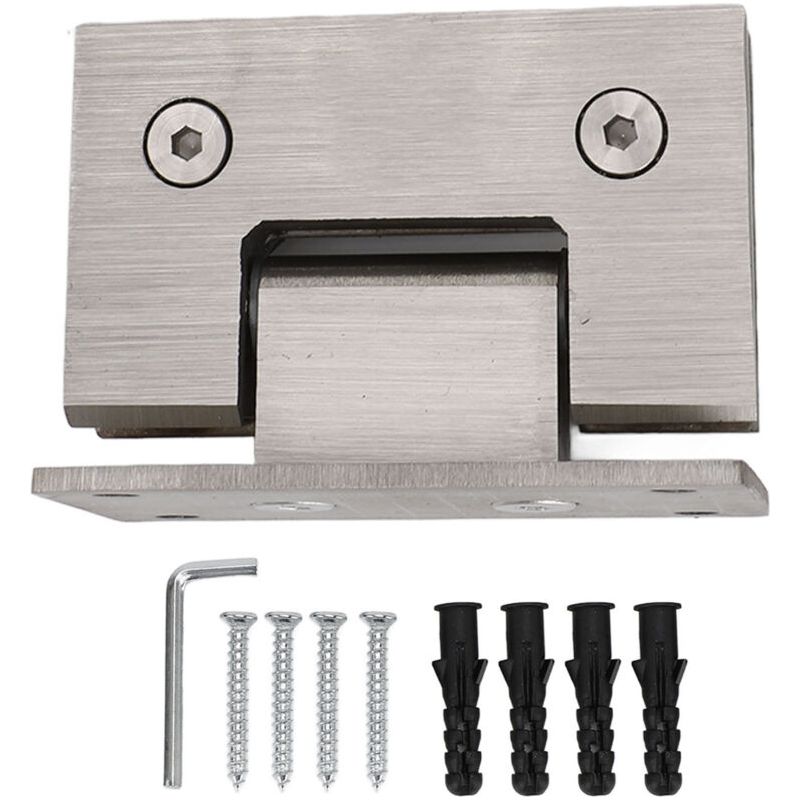 Charnières De Porte De Douche En Verre À 90°, Pour Portes Vitrées, Robustes, En Acier Inoxydable, Pour Portes De Placard Et Portes Vitrées Sans Cadre.