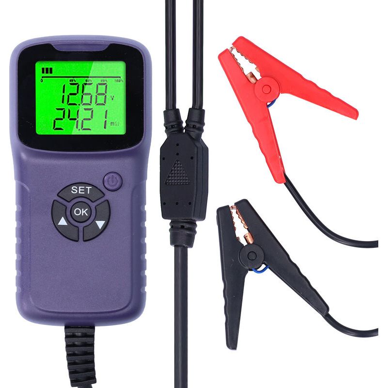 A300 Testeur De Batterie De Voiture Numérique Analyseur De Test De Batterie Lcd Outils De Diagnostic De Test Automatiqueviolet