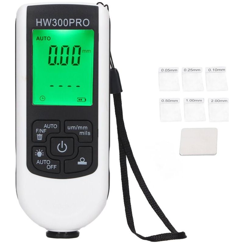Sjlerst Jauge D'Épaisseur De Revêtement Numérique Abs Avec Corde Portable Fonction D'Arrêt Automatique Compteur De Revêtement De Peinture Pour Extérieur