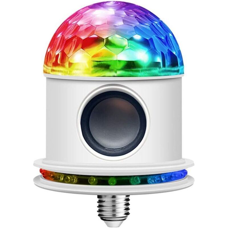 Smart Led Musique Ampoule, E27 Haut-parleur Bluetooth Rgb À Ampoule De Couleur Avec Changement Télécommande Audio Ampoule Led Rgb Musique Sans Fil À Jouer Président Ampoule Variable Intensité (a) [cla