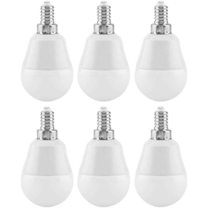 Lot De 6 Ampoules Led E12 5w, Blanc Chaud, Culot Candélabre, Lumière Du Jour, Ac85v-265v