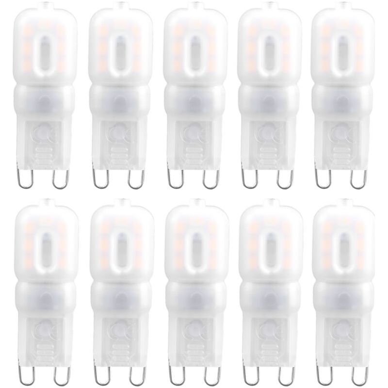 Ampoules Led G9 1.5w, 14 Pièces, Pour Plafonnier Domestique, Blanc Chaud (230v), 10 Pièces
