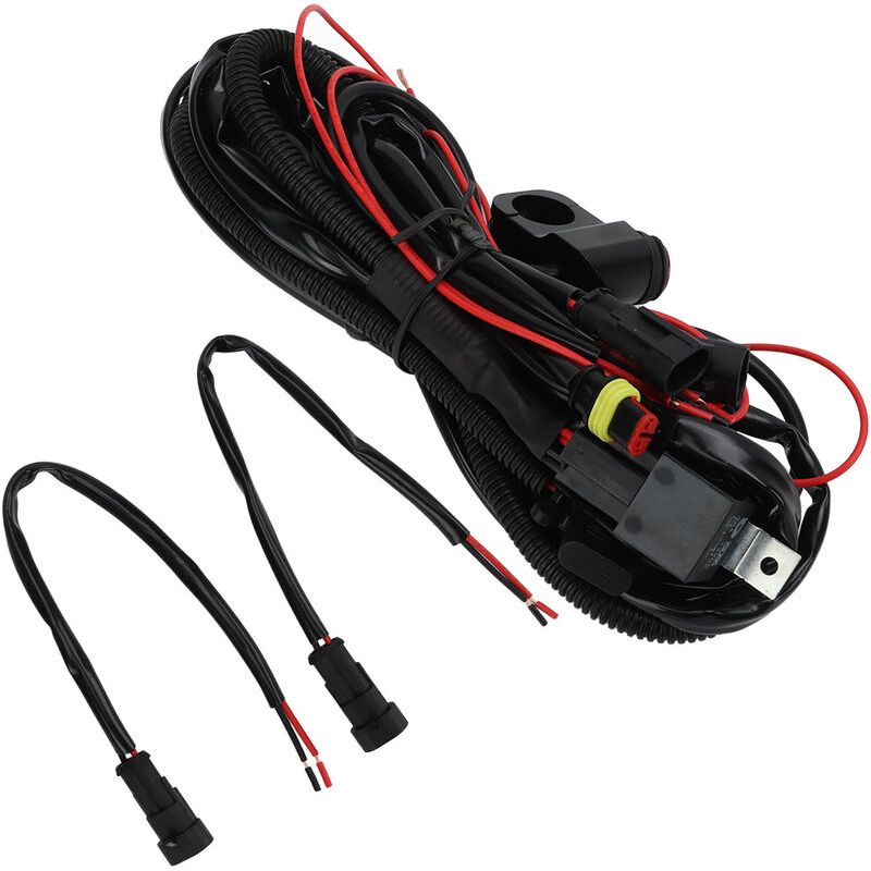 Harnais De Commutateur De Phare Antibrouillard Led Pour Guidon De Moto, Étanche, Pour Atv, Dirt Bike, 1.6m/1,75 Yd