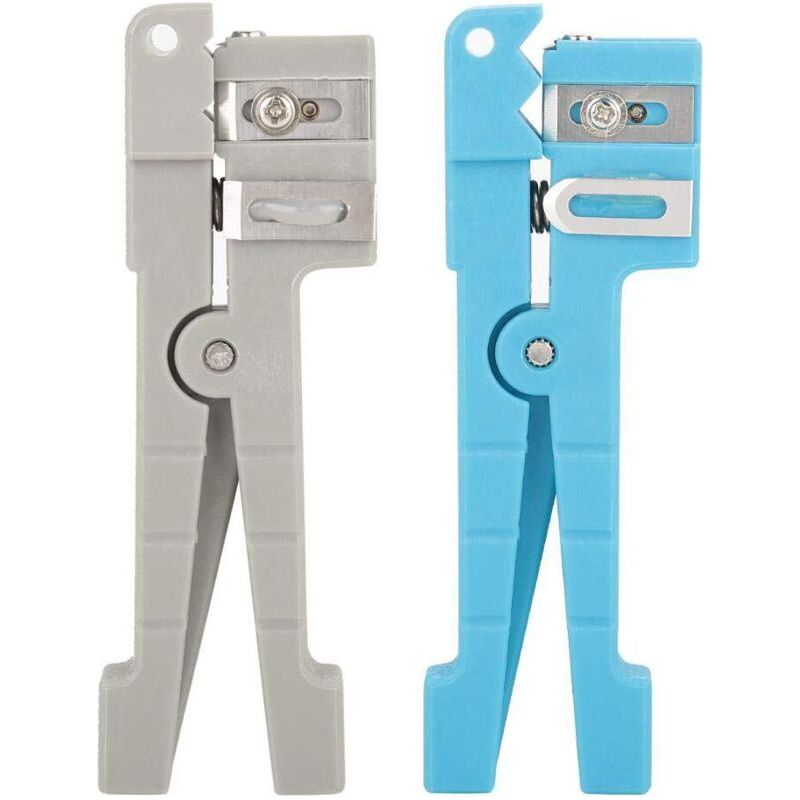 Outil De Dénudage De Fil, Fibre Optique Gaine Dénudeur Câble Coaxial Dénudant Dénudant Câble Dénudant L'Outil De Coupe(gris Et Bleu)