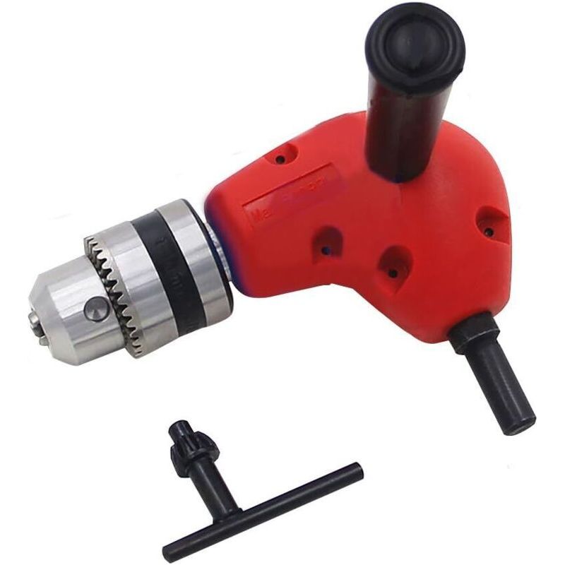 Adaptateur Pour Mandrin, En Métal Avec Tige Ronde À Angle Droit 90 Degrés Et Tige De 9,5 Mm Pour Mandrin Solide 1–10 Mm À Queue Ronde