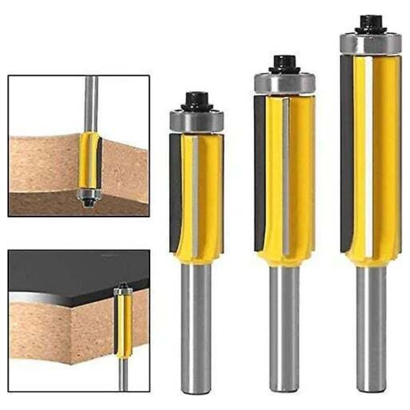 Aougo – Fraise Pour Défonceuse Droite À 4 Dents – Tige De 8 Mm – Diamètre De Coupe 14/16 Mm – Hauteur De Coupe 30/40/50 Mm – Carbure Micro-grain C3