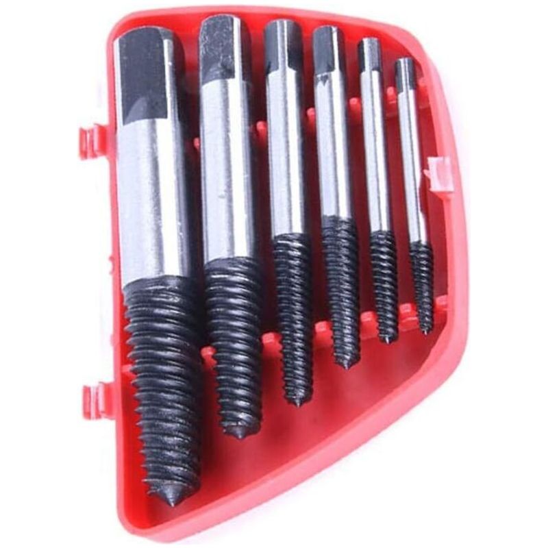 Extracteur De Vis Cassé Extracteur De Vis Multi-éclaté Kit Dureté En Acier Inoxydable Extracteur De Boulon De Vis Cassé Facile À Décoller Convient Pour Enlever Des Vis Endommagées (6pcs)
