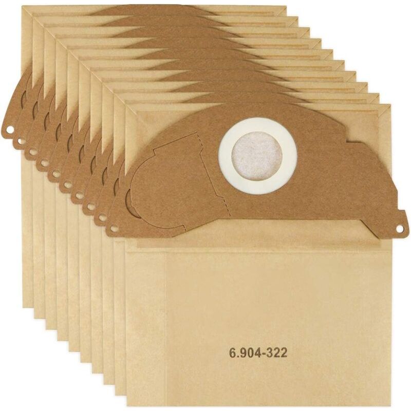 Lot De 10 Sacs D’aspirateur Pour Karcher 6.904-322.0