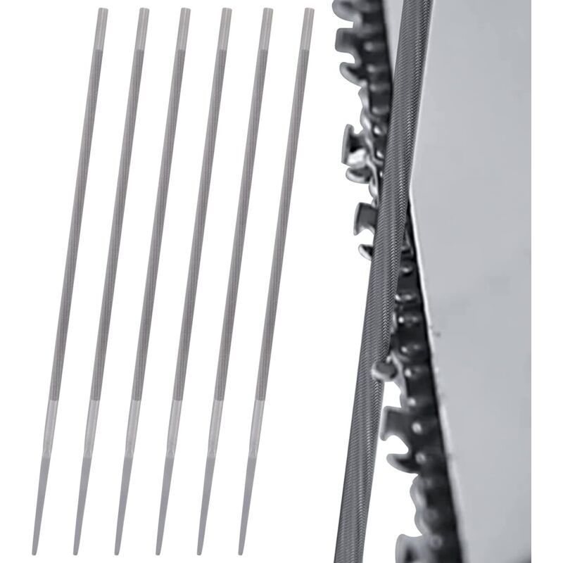 Limes Rondes Pour Chaîne Tronconneuse 4.8mm 6 Pièces Lime Ronde D'Affûtage Pour Réparer Et Affûter
