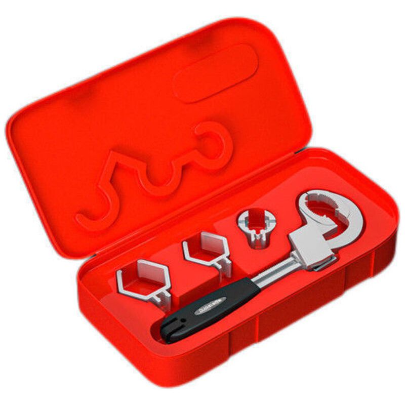 Évier Multifonctionnel Clé De Salle De Bain Robinets De Toilette Réparation Conduites D'Eau Réglables À Grande Ouverture De 80 Mm Avec Boîte De Rangement 3 Mandrins