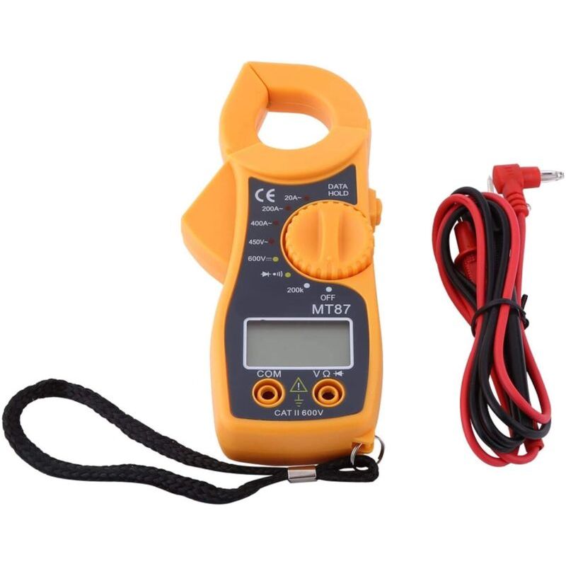 Multimètre Digital Automatique, Multimètre Digital De Pince Ac Dc Voltmètre Ampèremètre Ohmmètre Testeur De Volt Grand Numérique Lcd Écran Npterbl