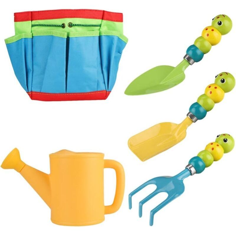 Enfants Jardin Outils Ensemble Enfants Sac Outils De Jardinage Ensemble Enfants Extérieure Plantation Jouets Sac De Transport Comprend Arrosoir Pelle Râteau Jardinage Ensemble