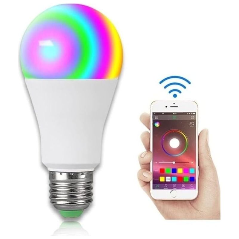 Ampoules Led 15w Smart Led Ampoule E27 Rgbw Bluetooth 85-265v 20 Couleurs Magiques Modes Musique Fonction De Contrôle For Home Hôtel Bar