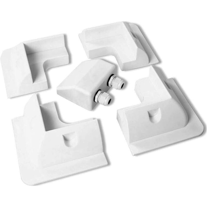 Aougo – Support Pour Panneau Solaire – Lot De 4 Supports D'Angle – Plastique Abs Résistant Aux Uv – Installation Sans Perçage