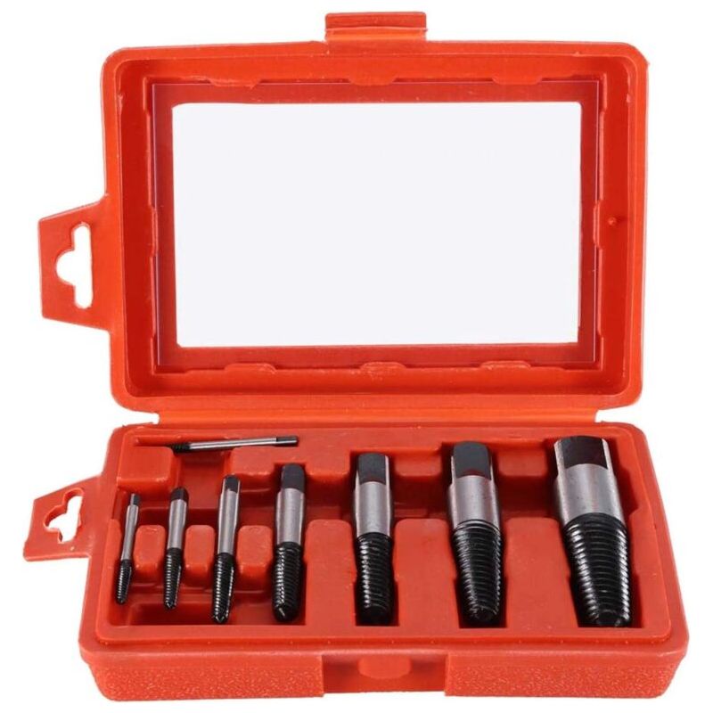 Extracteur De Vis Endommagé, Outil De Dissolvant De Boulon De Vis De Tuyau D'Eau Endommagé 8 Pièces
