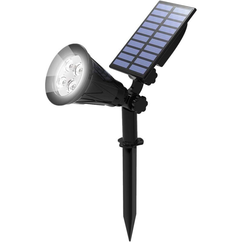 Lampe Solaire Extérieur, Solaire Projecteur, Extérieur Sans Fil Etanche Ip65 Lampe Jardin Avec 180° Réglable Spot Solaire Extérieur Pour Jardin, Cour, Chemin, Allé