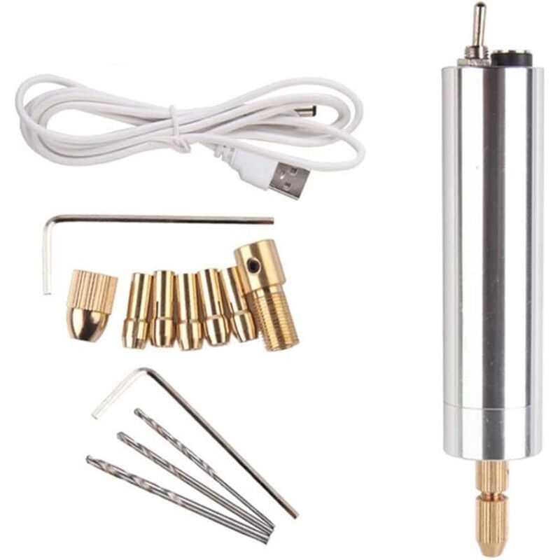 Mini Perceuse Électrique Usb Rechargeable En Résine - Stylo De Gravure Sans Fil - Outil De Polissage(0.5-3.2mm)