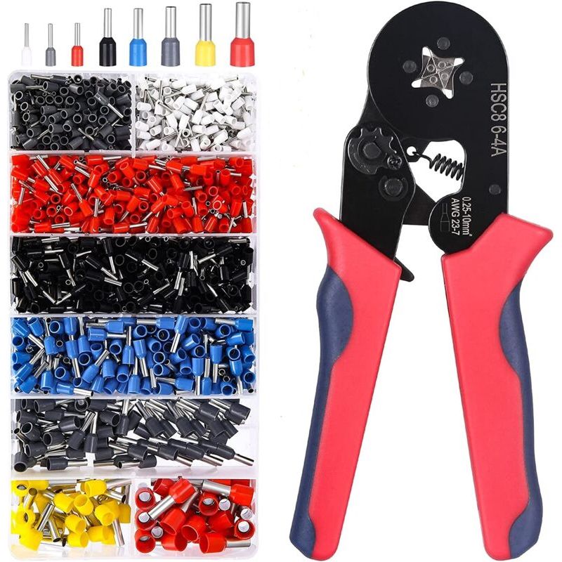 Pince À Sertir,embout De Cablage Outil De Sertissage Cosse Electriques À Sertir 1200 Pièces Cosses 0,25-10mm² Pour Bornes De Outil De Sertissage De Pince Électricien,outils,bornes Électriques