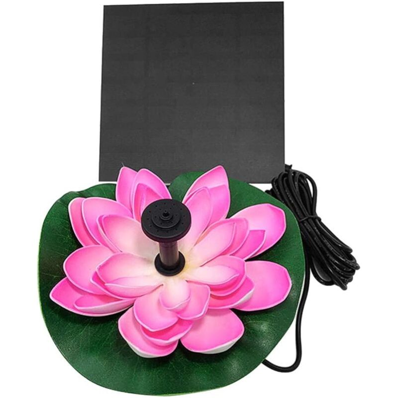 Pompe De Bassin Solaire Lotus - Fontaine Flottante - Nénuphar - Pompe Solaire - Pompe À Eau Pour Étang De Jardin, Piscine, Paysage - Décoration
