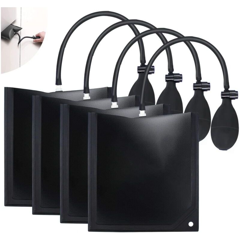 Aougo – Coussin D'Air De Levage 4 Pcs – Pompe Manuelle En Caoutchouc Polyuréthane – Capacité 220 Lb – Pour Installations De Fenêtres Et Portes