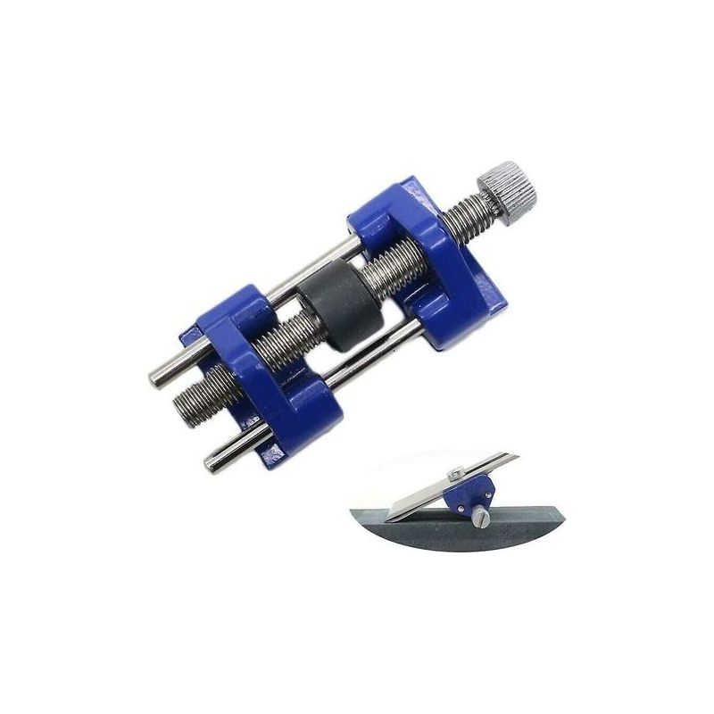 Honing Guide With Brass Roller, Stainless Steel Side Clamp Fixed Angle - With Brass Roller For Wood Chisels, Planer Blade, Flat Chisel
