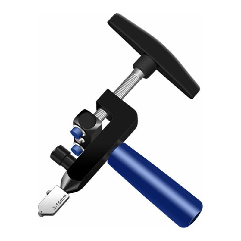 Kit D'Outils De Coupe De Verre 2 En 1, Outil De Coupe De Verre 3mm-15mm, Outil De Coupe De Verre/miroir - Noir