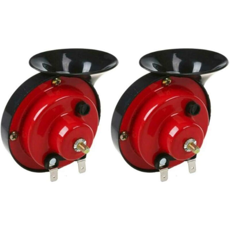 Aougo – Klaxon Voiture Puissant 12v – Son 110 Db – Étanche Et Robuste – Installation Facile – Compatible Voitures, Camions, Motos, Bateaux - Horn 110 Db
