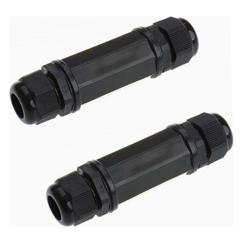 Lot De 2 Connecteurs Blindés Rj45 Étanches Cat5/5e/6 8p8c Ip67 Ethernet Lan Mâle Double Tête Extérieur Lan Coupleur Adaptateur Femelle Vers Femelle