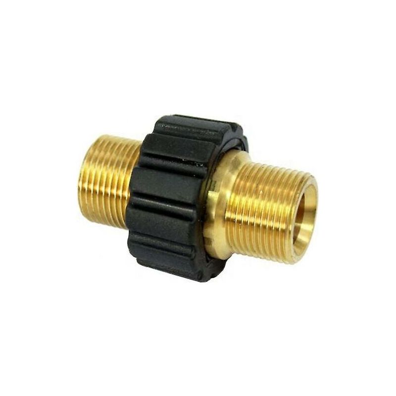 Hose Quick Connector, M22 X 1.5 Dual Male Pressure Washer Adapter Compatible With Karcher, Karcher Hd & Hds Pressure Washer Hose (14mm Diameter)