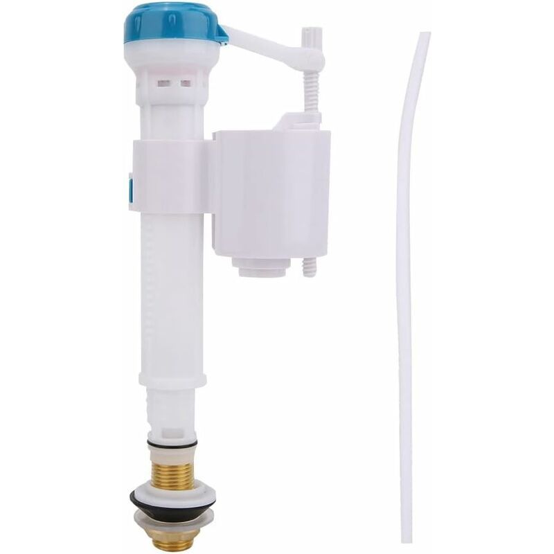 Robinet Flotteur Horizontal，robinet Flotteur Réversible Pour Alimentation Wc，vannes De Chasse D'Eau De Toilette Bouton Poussoir Vanne De Remplissage Double Chasse D'Eau Siphon Salle De Bain Bleu Et Bl
