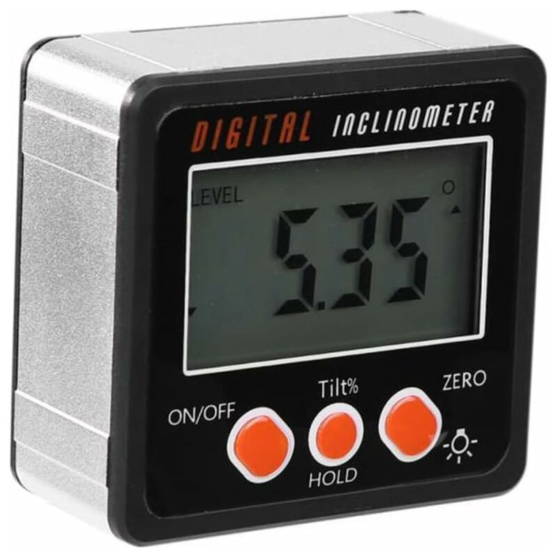 Rapporteur Électronique Avec Base Magnétique Angle De Niveau Numérique De 0 À 360° Outil De Mesure Pour Automobile Menuiserie Bâtiment Perceuse Etc Ne07 Blanc
