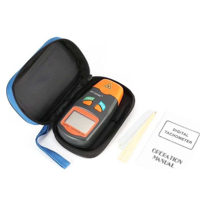 Sjlerst Tachymètre Numérique, Tachymètre Laser Sans Contact 2,5-99999 Tr/min Mesure De La Jauge De Vitesse De Rotation Avec Bande Réfléchissante