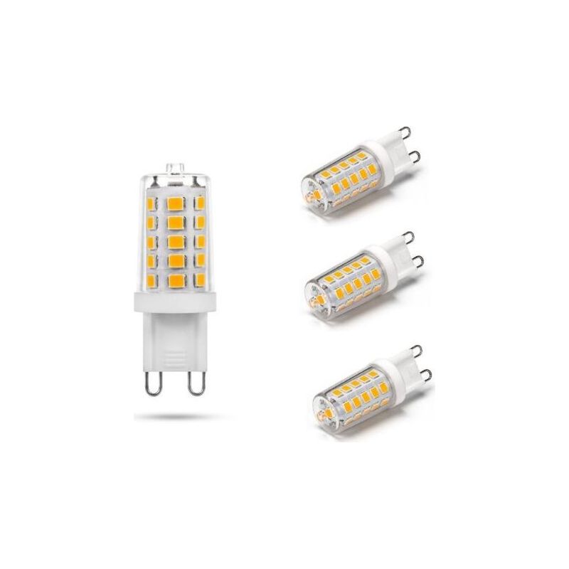 Ampoule Led G9 5w, 500lm, Équivalen 50w Halogène, Blanc Chaud 3000k, 220-240v, Cri 85, Non-dimmable, Économie D'Énergie, Base En Céramique, Culot G9 Standard, Lot De 4 [classe Énergétique F]