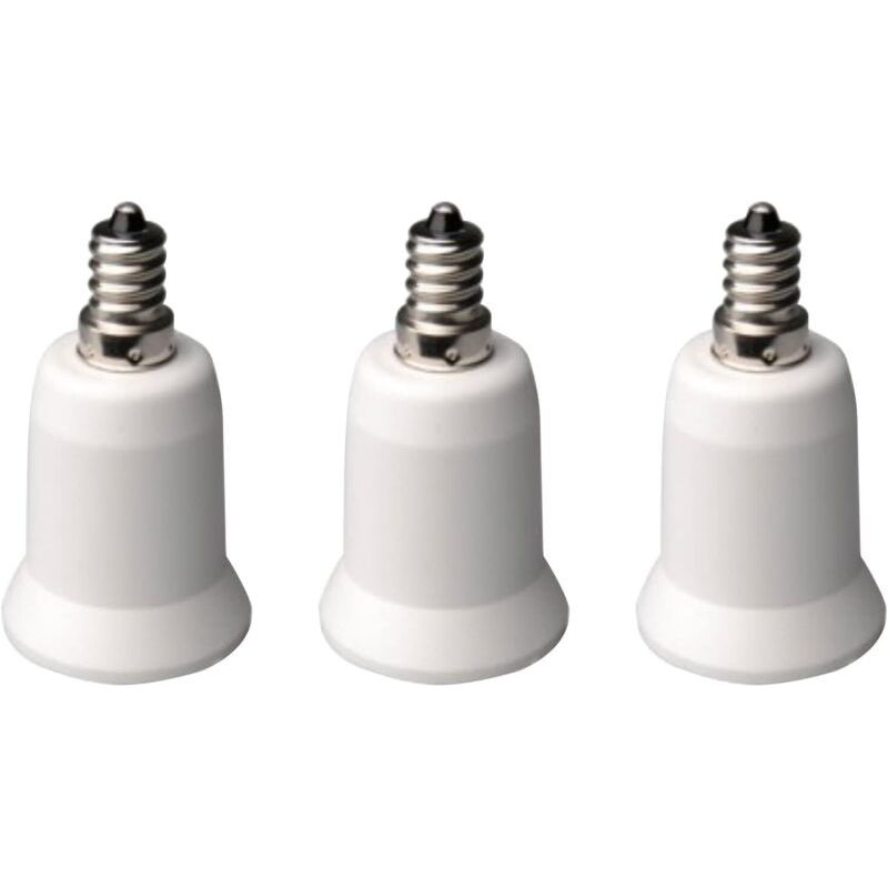 3 Pièces Convertisseurs De Base D'Ampoule E12 À E27 Adaptateurs De Douille De Lampe Convertisseurs De Douille D'Ampoule Pour Led Halogène Économie D'Énergie Ampoule Intelligente