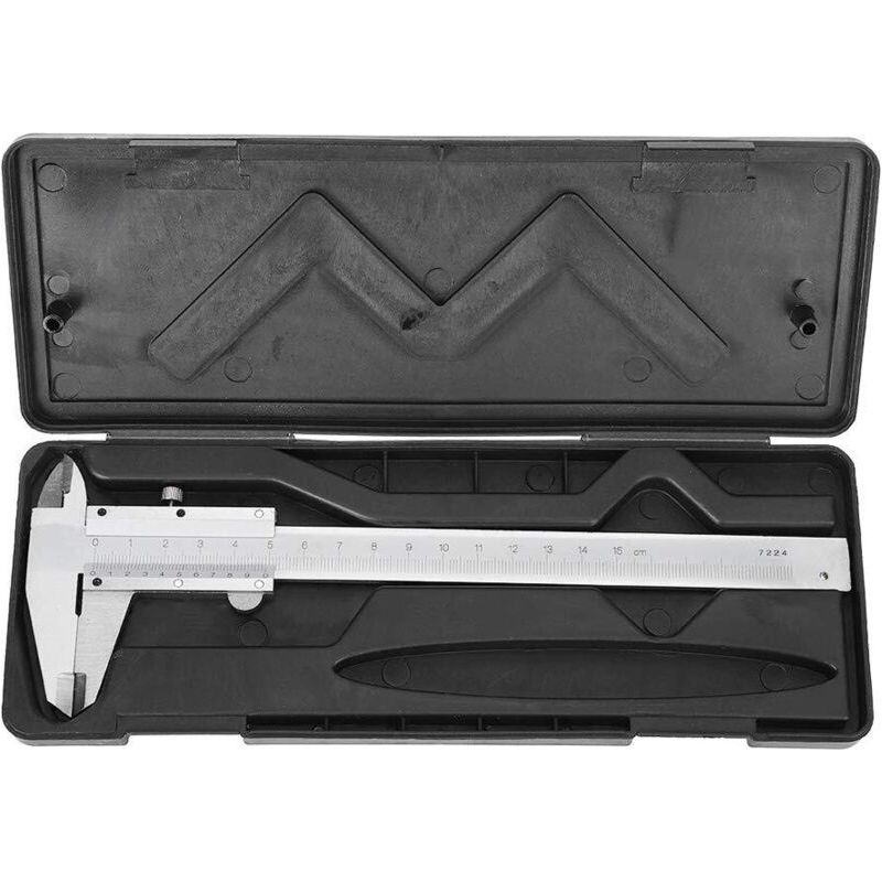 Sjlerst – Pied À Coulisse En Acier Au Carbone 0-150 Mm – Précision 0,02 Mm – Échelle Laser Pour Mesures Intérieures/extérieures – Outil Professionnel