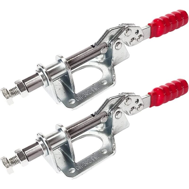 Pinces À Bascule,2 Pièces Maintien Push Pull Action Outil À Main Bascule Outil Main Dégagement Rapide Pince Manuelle Loquet Levier Horizontal Serrage Barre De Dégagement Rapide (136kgf)