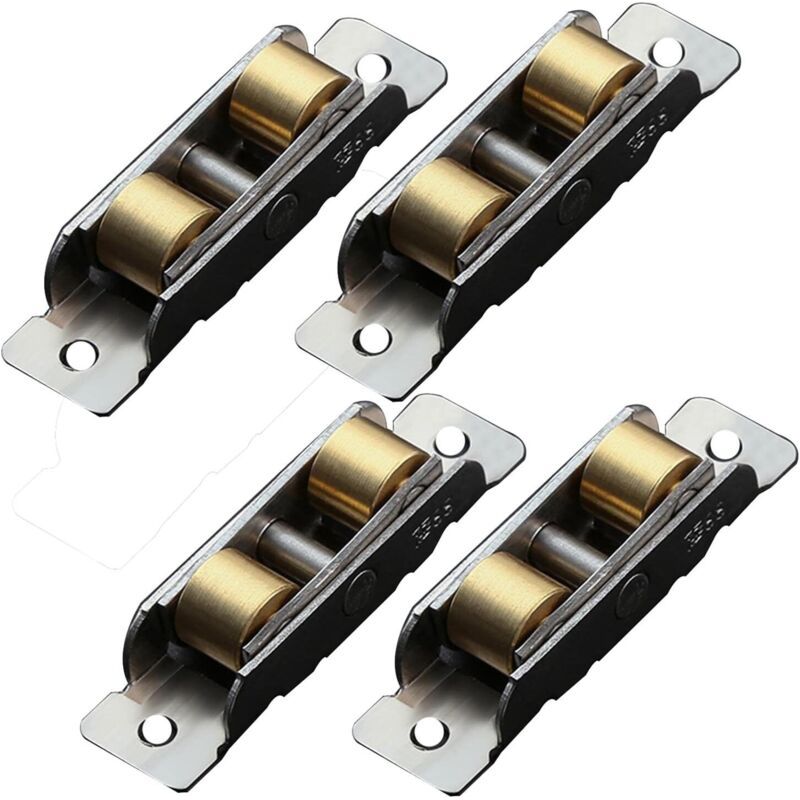 4 Pièces Poulie De Fenêtre Push-pull Réglage De L'Équilibre Roue D'Angle Plat Double Roue Portes Coulissantes Poulie De Fenêtre